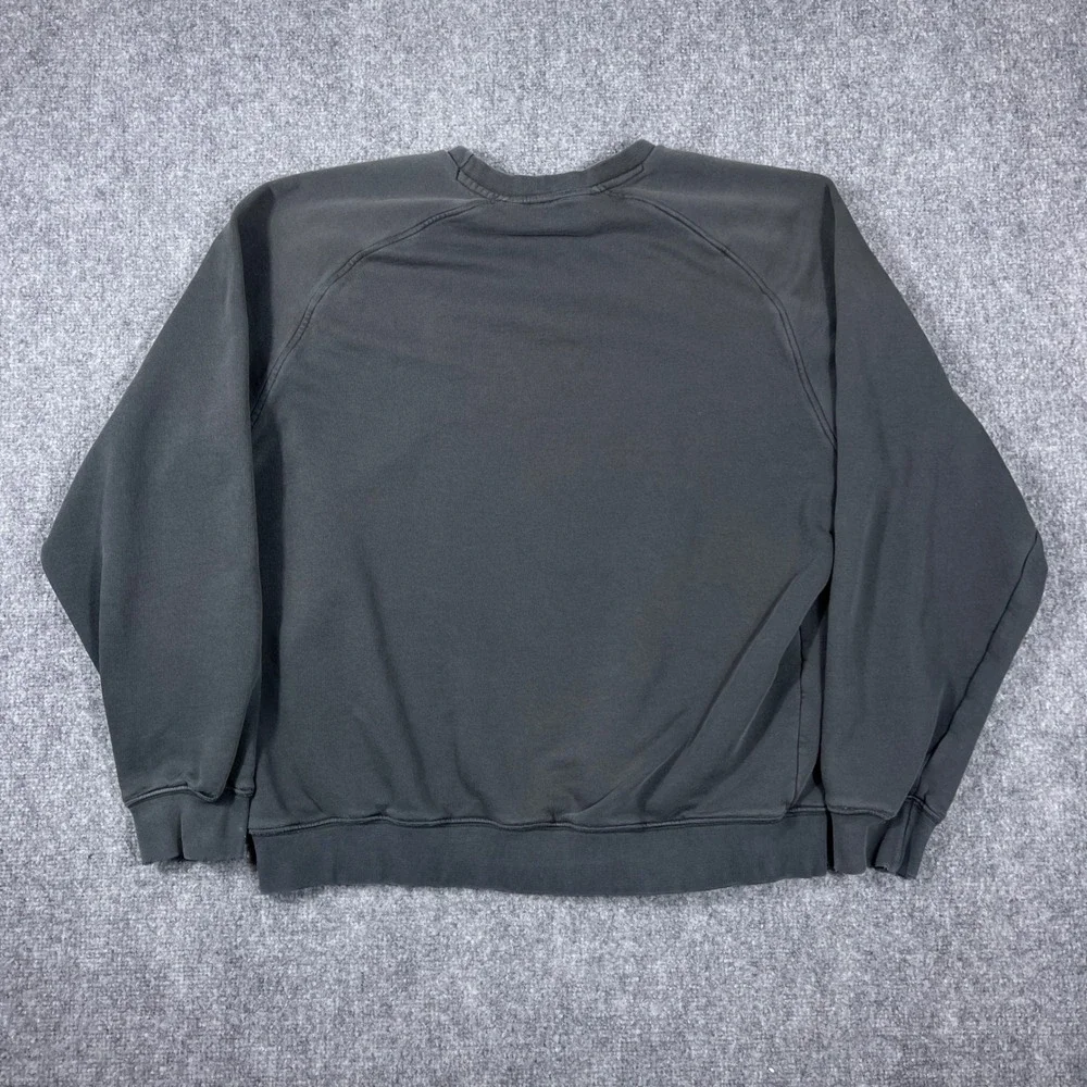 Vintage Nike Y2K Sweatshirt Mens Large Black Raglan Embroidered Swoosh Crewneck